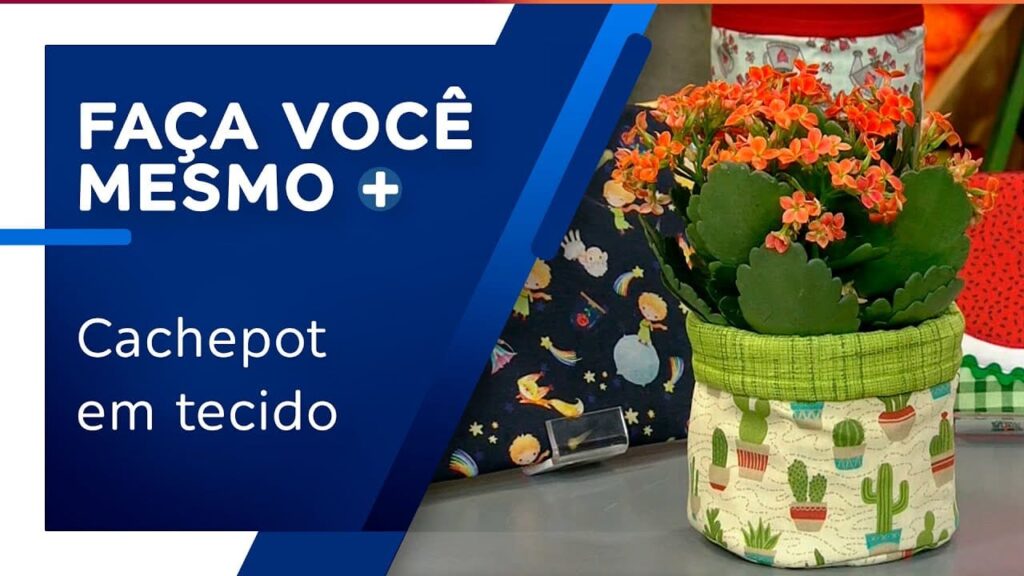 CESTO CACHEPÔ EM TECIDO